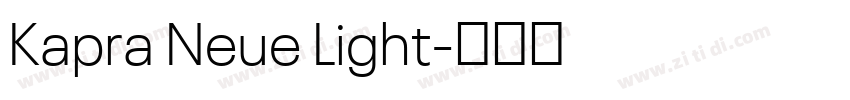 Kapra Neue Light字体转换